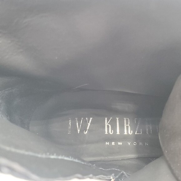 Italy Ivy Kirzhner Women's size 8 US Black Leather Silver Studded Ankle Boots 38 - Picture 11 of 13